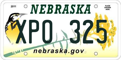NE license plate XPO325