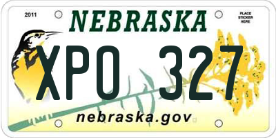 NE license plate XPO327