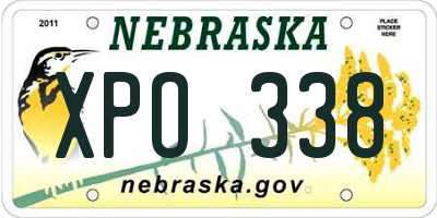 NE license plate XPO338
