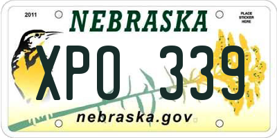 NE license plate XPO339