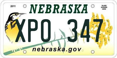 NE license plate XPO347