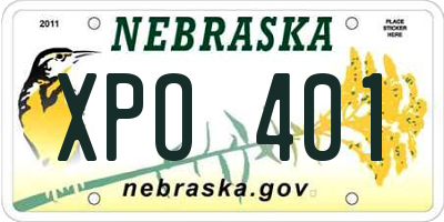 NE license plate XPO401