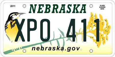 NE license plate XPO411
