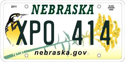 NE license plate XPO414