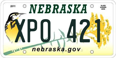 NE license plate XPO421