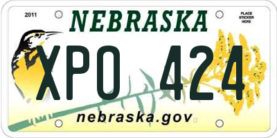 NE license plate XPO424