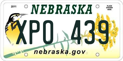 NE license plate XPO439