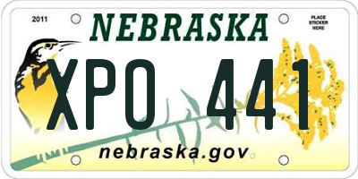 NE license plate XPO441