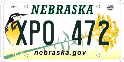 NE license plate XPO472