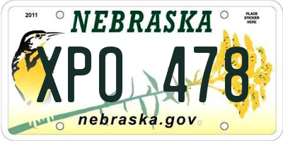 NE license plate XPO478