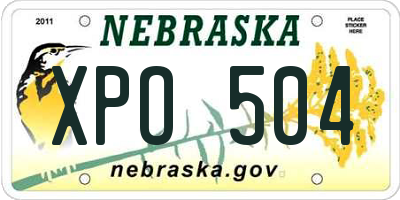 NE license plate XPO504