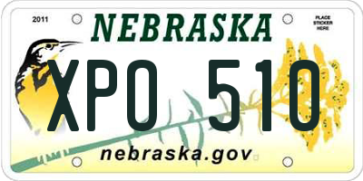 NE license plate XPO510