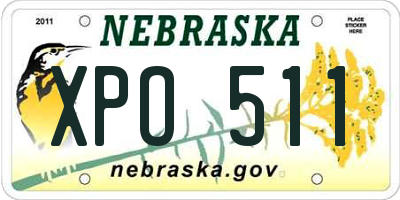 NE license plate XPO511
