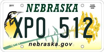 NE license plate XPO512