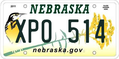 NE license plate XPO514