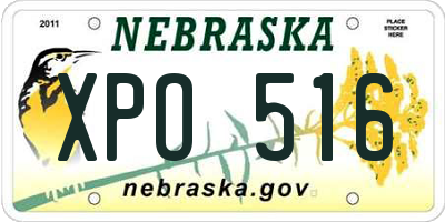 NE license plate XPO516