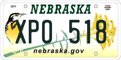 NE license plate XPO518