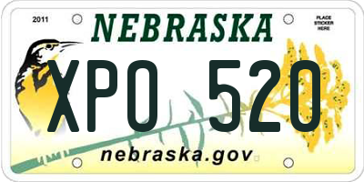 NE license plate XPO520