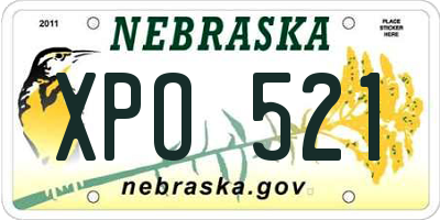 NE license plate XPO521