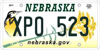 NE license plate XPO523