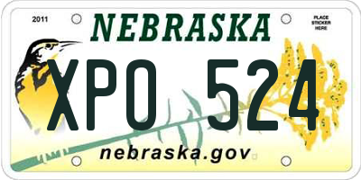 NE license plate XPO524