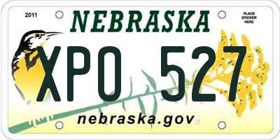 NE license plate XPO527