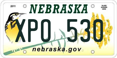 NE license plate XPO530