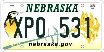 NE license plate XPO531