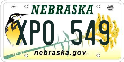NE license plate XPO549