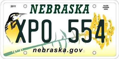 NE license plate XPO554