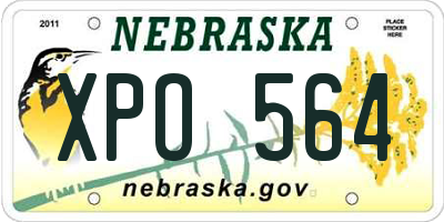 NE license plate XPO564