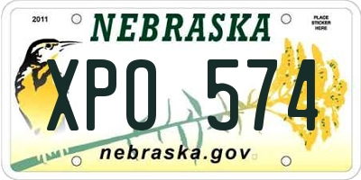 NE license plate XPO574