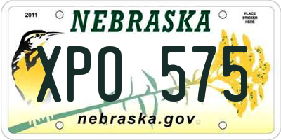 NE license plate XPO575
