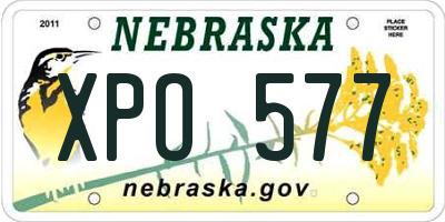 NE license plate XPO577
