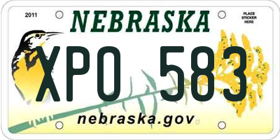 NE license plate XPO583