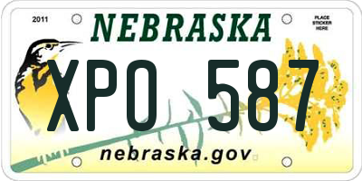 NE license plate XPO587