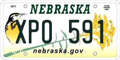 NE license plate XPO591