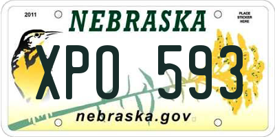 NE license plate XPO593