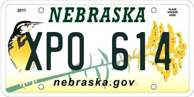 NE license plate XPO614
