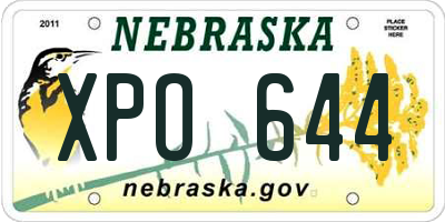 NE license plate XPO644