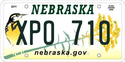 NE license plate XPO710