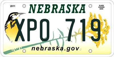 NE license plate XPO719