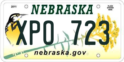 NE license plate XPO723