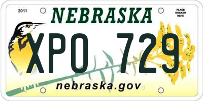 NE license plate XPO729