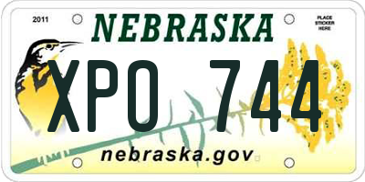 NE license plate XPO744