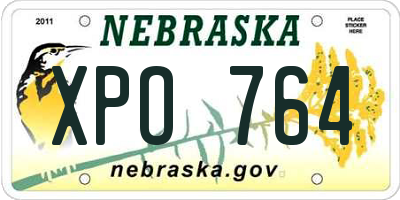 NE license plate XPO764