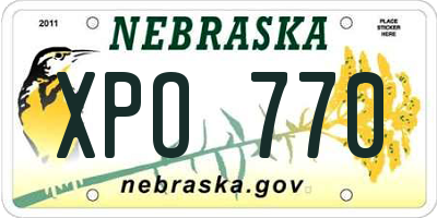 NE license plate XPO770