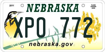 NE license plate XPO772