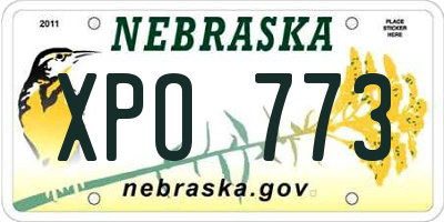 NE license plate XPO773