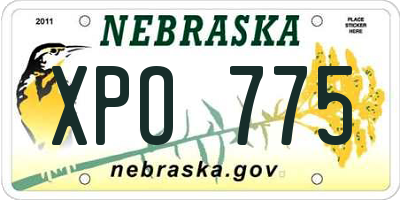 NE license plate XPO775